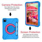For iPad Pro 11 (2020) PC + Silicone Shockproof Combination Tablet Case with 360 Degree Rotating Holder & Handle(Blue+Rose Red) - 2