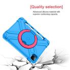 For iPad Pro 11 (2020) PC + Silicone Shockproof Combination Tablet Case with 360 Degree Rotating Holder & Handle(Blue+Rose Red) - 3