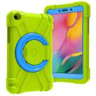 For Galaxy Tab A 8.0 (2019) T290 / T295 PC + Silicone Shockproof Combination Case with 360 Degree Rotating Holder & Handle(Grass Green+Blue) - 1