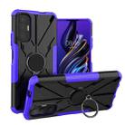 For Tecno Pova 3 Armor Bear Shockproof PC + TPU Phone Case with Ring Holder(Purple) - 1