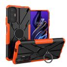 For Tecno Pova 3 Armor Bear Shockproof PC + TPU Phone Case with Ring Holder(Orange) - 1