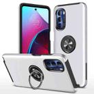 For Motorola Moto G Stylus 5G 2022 PC + TPU Shockproof Magnetic Phone Case with Invisible Ring Holder(Silver) - 1