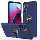 For Motorola Moto G Stylus 5G 2022 PC + TPU Shockproof Magnetic Phone Case with Invisible Ring Holder(Blue) - 1