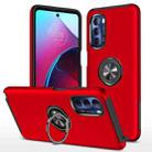 For Motorola Moto G Stylus 5G 2022 PC + TPU Shockproof Magnetic Phone Case with Invisible Ring Holder(Red) - 1