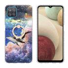 For Samsung Galaxy A12 5G / M12 / F12 Ring Holder 2.0mm Airbag TPU Phone Case(Whale) - 1