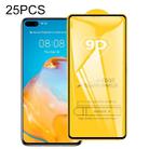 For Huawei P40 25 PCS 9D Full Glue Full Screen Tempered Glass Film - 1