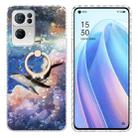 For OPPO Reno7 Pro 5G Ring Holder 2.0mm Airbag TPU Phone Case(Whale) - 1