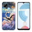 For Realme C21 Ring Holder 2.0mm Airbag TPU Phone Case(Whale) - 1