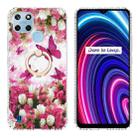 For Realme C25Y / C21Y Ring Holder 2.0mm Airbag TPU Phone Case(Dancing Butterflies) - 1