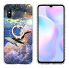 For Xiaomi Redmi 9A / 9i Indian Version Ring Holder 2.0mm Airbag TPU Phone Case(Whale) - 1