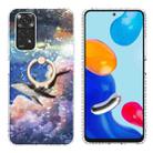 For Xiaomi Redmi Note 11 4G / 11S 4G Ring Holder 2.0mm Airbag TPU Phone Case(Whale) - 1