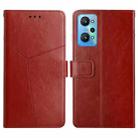 For Realme GT Neo2 HT01 Y-shaped Pattern Flip Leather Phone Case(Brown) - 1