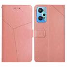 For Realme GT Neo2 HT01 Y-shaped Pattern Flip Leather Phone Case(Pink) - 1