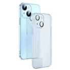 For iPhone 14 Camera Protector Translucent Frosted PC Phone Case (White) - 1