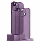 For iPhone 14 Camera Protector Translucent Frosted PC Phone Case(Purple) - 1