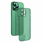 For iPhone 14 Pro Camera Protector Translucent Frosted PC Phone Case(Green) - 1