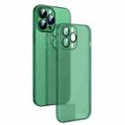 For iPhone 14 Pro Max Camera Protector Translucent Frosted PC Phone Case (Green) - 1