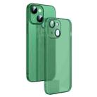 For iPhone 13 Camera Protector Translucent Frosted PC Phone Case(Green) - 1