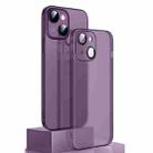 For iPhone 13 Camera Protector Translucent Frosted PC Phone Case (Purple) - 1
