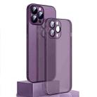 For iPhone 12 Pro Camera Protector Translucent Frosted PC Phone Case (Purple) - 1