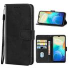 For vivo Y02s / Y16 Leather Phone Case(Black) - 1