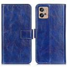 For Motorola Moto G32 4G Retro Crazy Horse Texture Horizontal Flip Leather Phone Case(Blue) - 2