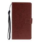 For Sony Xperia XZ5 Plum Blossom Pattern Left and Right Flip Leather Case with Bracket & Card Slot & Wallet & Lanyard(Brown) - 2
