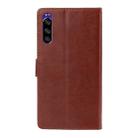For Sony Xperia XZ5 Plum Blossom Pattern Left and Right Flip Leather Case with Bracket & Card Slot & Wallet & Lanyard(Brown) - 3