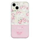For iPhone 14 Bronzing Butterfly Flower TPU Phone Case Max(Peony) - 1