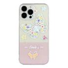 For iPhone 14 Pro Bronzing Butterfly Flower TPU Phone Case(Butterfly) - 1