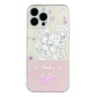 For iPhone 14 Pro Max Bronzing Butterfly Flower TPU Phone Case(Cherry Blossoms) - 1