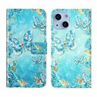 For iPhone 14 3D Drawing Leather Phone Case (Butterflies) - 1