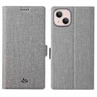 For iPhone 14 ViLi K Series Dual-side Buckle Magsafe Leather Phone Case (Grey) - 1