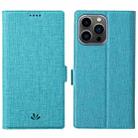 For iPhone 14 Pro ViLi K Series Dual-side Buckle Magsafe Leather Phone Case(Blue) - 1