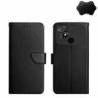 For Xiaomi Poco C40 Genuine Leather Fingerprint-proof Horizontal Flip Phone Case(Black) - 1