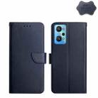 For Realme GT Neo2 Genuine Leather Fingerprint-proof Horizontal Flip Phone Case(Blue) - 1