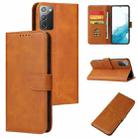 For Samsung Galaxy A03s Calf Texture Buckle Flip Leather Phone Case(Khaki) - 1