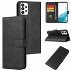 For Samsung Galaxy A73 5G Calf Texture Buckle Flip Leather Phone Case(Black) - 1