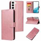 For Samsung Galaxy S22 5G Calf Texture Buckle Flip Leather Phone Case(Rose Gold) - 1