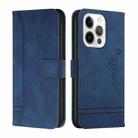 For iPhone 14 Retro Skin Feel Horizontal Flip Leather Phone Case Pro Max(Blue) - 1