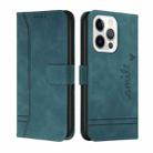 For iPhone 14 Retro Skin Feel Horizontal Flip Leather Phone Case Pro Max(Army Green) - 1