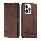 For iPhone 14 Retro Skin Feel Horizontal Flip Leather Phone Case Pro(Coffee) - 1