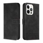 For iPhone 14 Retro Skin Feel Horizontal Flip Leather Phone Case Pro(Black) - 1