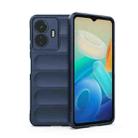 For vivo Y77 5G Global Magic Shield TPU + Flannel Phone Case(Dark Blue) - 1