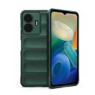 For vivo Y77 5G Global Magic Shield TPU + Flannel Phone Case(Dark Green) - 1