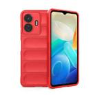 For vivo Y77 5G Global Magic Shield TPU + Flannel Phone Case(Red) - 1