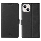 For iPhone 13 mini ViLi K Series Dual-side Buckle Magsafe Leather Phone Case (Black) - 1