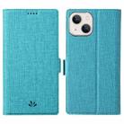 For iPhone 13 mini ViLi K Series Dual-side Buckle Magsafe Leather Phone Case (Blue) - 1