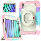 For iPad mini 6 Bracelet Holder Silicone + PC Tablet Case(Colorful Pink) - 1