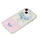 For iPhone 14 Plus Bronzing Butterfly Flower TPU Phone Case with Lanyard (Dandelions) - 2